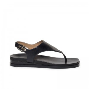 Black Women Bernardo Concord Thong Flat Sandals | VSR731BW