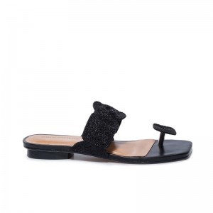 Black Women Bernardo Palermo Slide Sandals | KYT5083VR