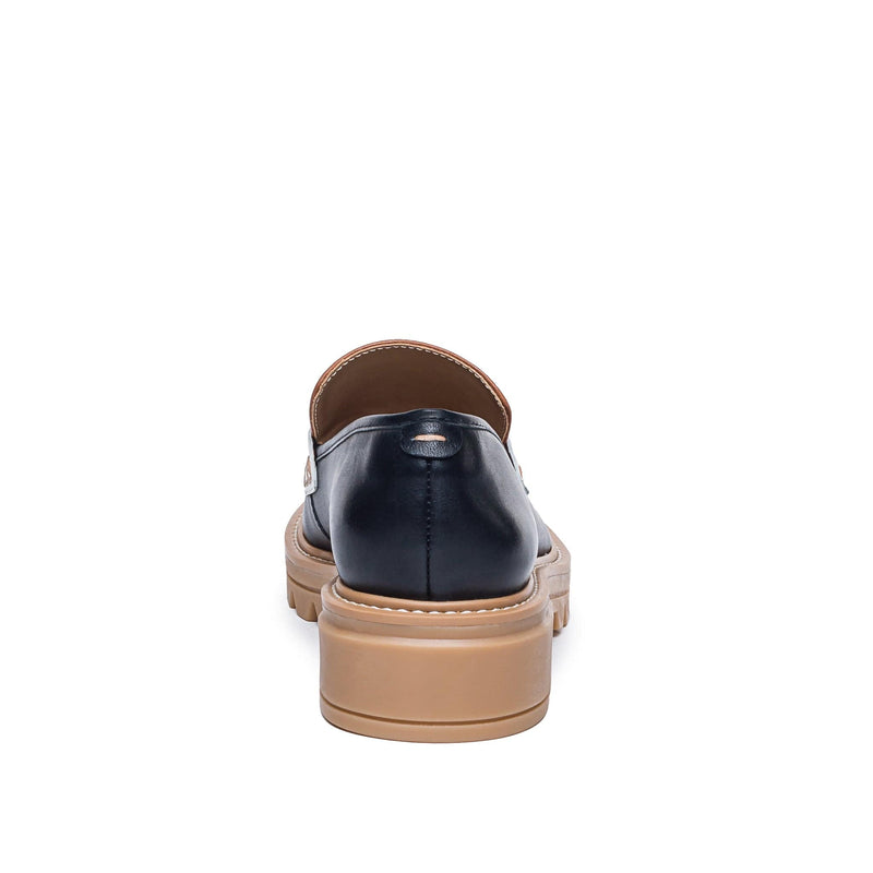 Black Dark Brown Women Bernardo Chandler Lug-Sole Loafers | OYP7851SO