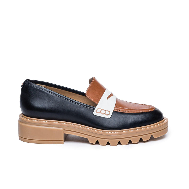 Black Dark Brown Women Bernardo Chandler Lug-Sole Loafers | OYP7851SO