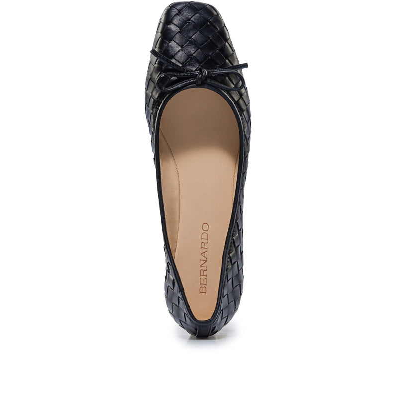 Black Women Bernardo Gwynn Woven Ballet Flats | FHK2060DD