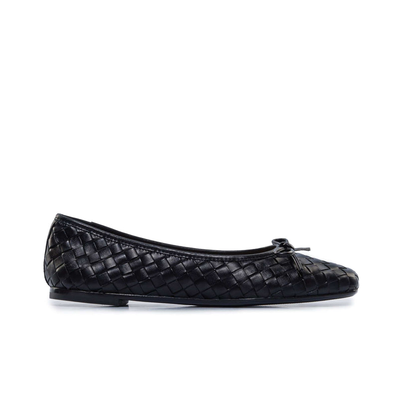 Black Women Bernardo Gwynn Woven Ballet Flats | FHK2060DD
