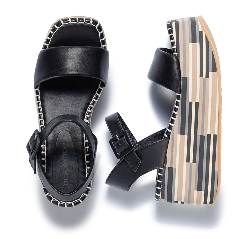 Black Women Bernardo Marley Platform Sandals | IQC7140AR