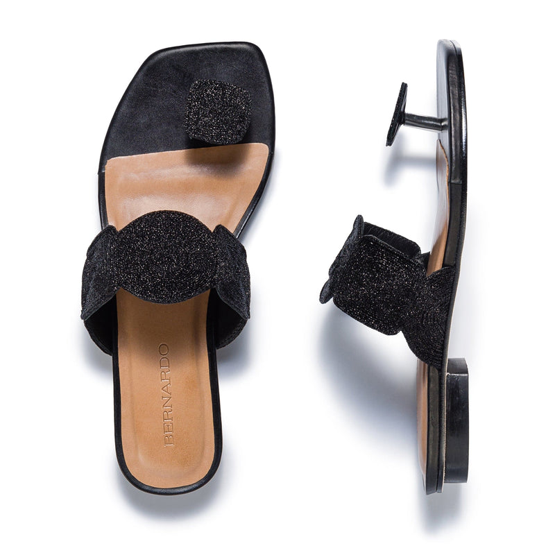 Black Women Bernardo Palermo Slide Sandals | KYT5083VR
