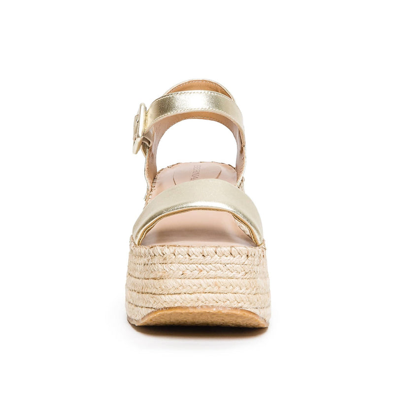 Gold Women Bernardo Mallorca Espadrille Platform Sandals | WJK4144WT