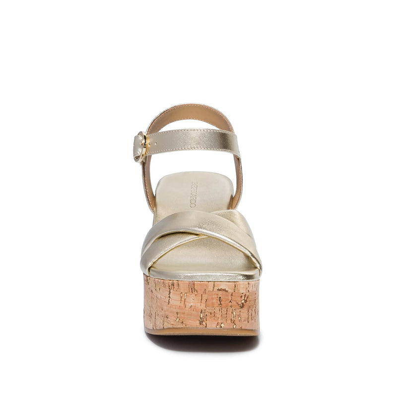 Gold Women Bernardo Weston Platform Sandals | UJS8087TX