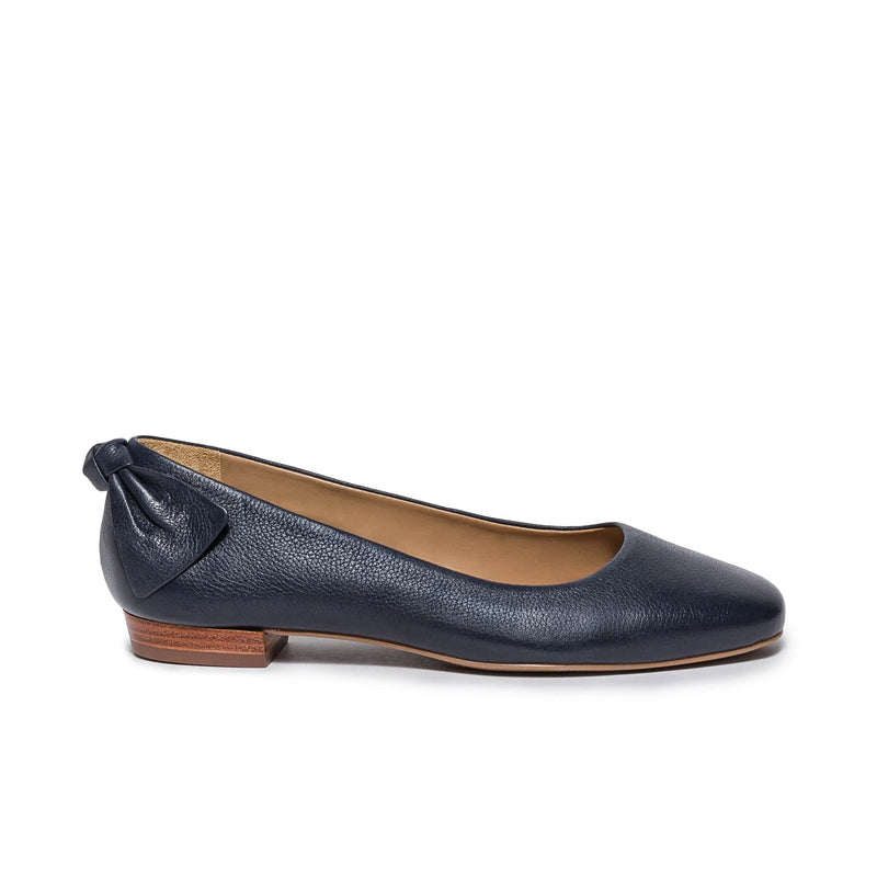 Navy Women Bernardo Eloisa Bow Ballet Flats | EHV9515WF