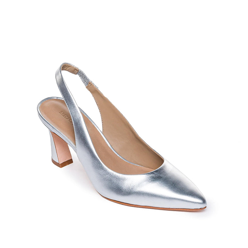 Silver Women Bernardo Felicity Slingback Pumps | FBS6333KN