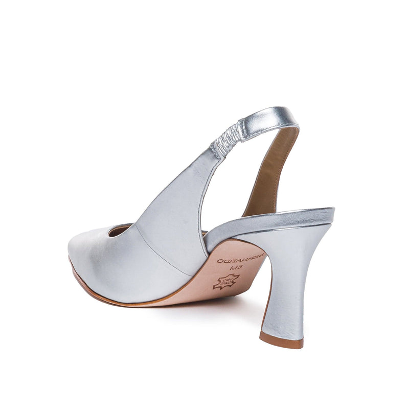 Silver Women Bernardo Felicity Slingback Pumps | FBS6333KN