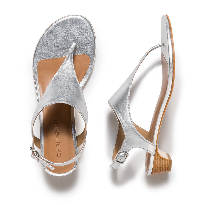 Silver Women Bernardo Goldy Demi Heels Sandals | MUH2929EC