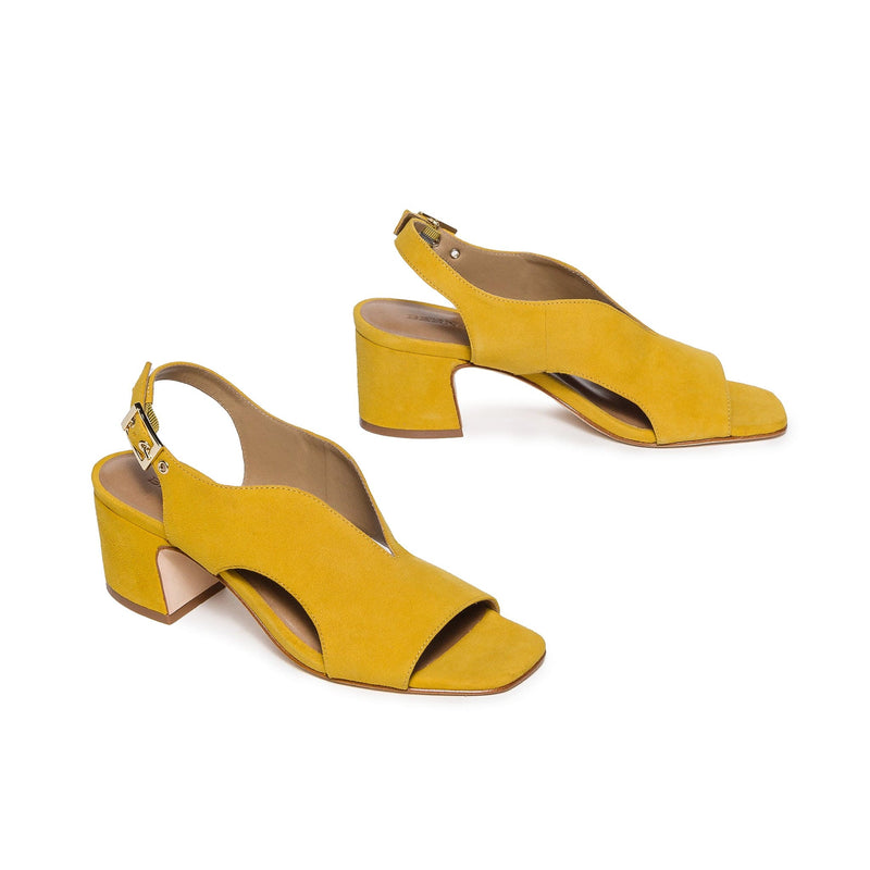 Yellow Women Bernardo Bedford Mid Heels Sandals | UWU7678SS